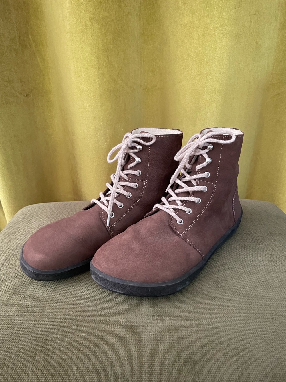 Women's Brown Lace-Up Winter Boots - Casual Suede Ankle Boot